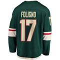 M.Wild #17 Marcus Foligno Breakaway Player Jersey Green Stitched American Hockey Jerseys