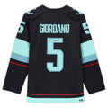 S.Kraken #5 Mark Giordano   with Inaugural Season Jersey Patch Blue Stitched American Hockey Jerseys