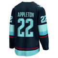 S.Kraken #22 Mason Appleton Home Breakaway Player Jersey Blue Stitched American Hockey Jerseys
