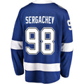 TB.Lightning #98 Mikhail Sergachev Home Breakaway Player Jersey Blue Stitched American Hockey Jerseys
