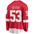 D.Red Wings #53 Moritz Seider Home Breakaway Player Jersey Red Stitched American Hockey Jerseys