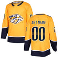 Custom N.Predators Authentic Jersey Gold Stitched American Hockey Jerseys