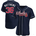 Atlanta Braves #36 Gary Matthews Navy Alternate Jersey Stitches Baseball Jerseys