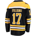 B.Bruins #17 Nick Foligno Fanatics Branded Home Breakaway Player Jersey Black Stitched American Hockey Jerseys
