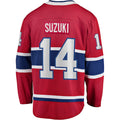 M.Canadiens #14 Nick Suzuki Fanatics Branded Home Premier Breakaway Player Jersey Jersey Red Stitched American Hockey Jerseys