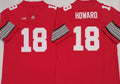 O.State Buckeyes #18 Will Howard Red 2025 F.U.S.E. Limited Stitched Football American College Jerseys