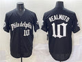 Philadelphia Phillies #10 J.T. Realmuto Black Gothic Vapor Limited Stitched Baseball Jersey