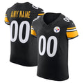 Custom P.Steelers Black Scarlet Vapor F.U.S.E. Elite Jersey Stitched American Football Jerseys