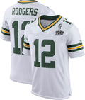GB.Packers #12 Aaron Rodgers White Legend Jersey Stitched American Football Jerseys