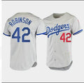 Los Angeles Dodgers #42 Jackie Robinson Gray Mitchell & Ness Authentic 1955 Home Jersey Cray Baseball Jerseys