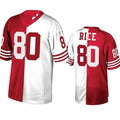 SF.49ers #80 Jerry Rice White Red Stitched American Football Jersey