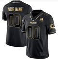 Custom GB.Packers Home Patch Gold VaporAll Stitched Football Jerseys