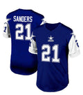 D.Cowboys #21 Deion Sanders Mitchell & Ness Navy 1995 Legacy Replica Stitched American Football Jerseys