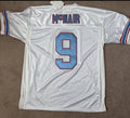 T.Oilers #9 Steve McNair 1997 Mitchell & Ness Game-Worn White Stitched American Football Jerseys