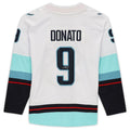 S.Kraken #9 Ryan Donato   with Inaugural Season Patch White Stitched American Hockey Jerseys