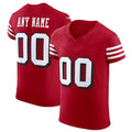 Custom SF.49ers Red Scarlet Vapor F.U.S.E. Elite Jersey Stitched American Football Jerseys