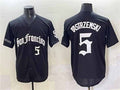 San Francisco Giants #5 Mike Yastrzemski Black 'Gothic Fog Edition' Vapor Premier Limited Stitched Baseball Jersey