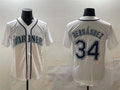 Seattle Mariners #34 Flix Hernndez White Cool Base Stitched Baseball Jersey