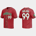 #99 TAIJUAN WALKER MEXICO BASEBALL 2023 WORLD BASEBALL CLASSIC REPLICA JERSEY C RED Stitches Baseball Jerseys