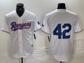 Texas Rangers #42 Jackie Robinson White Cool Base Stitched Baseball Jersey