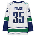 V.Canucks #35 Thatcher Demko   White Jersey Stitched American Hockey Jerseys