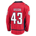 W.Capitals #43 Tom Wilson Home Premier Breakaway Player Jersey Red Stitched American Hockey Jerseys
