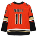 A.Ducks #11 Trevor Zegras    Jersey Orange Stitched American Hockey Jerseys