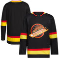 V.Canucks Retro Primegreen  Pro Blank Jersey Black Stitched American Hockey Jerseys