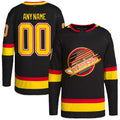 Custom V.Canucks Retro Primegreen Authentic Pro Jersey Black Stitched American Hockey Jerseys