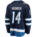 W.Jets #14 Ville Heinola Fanatics Branded Home Breakaway Player Jersey Navy Stitched American Hockey Jerseys