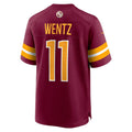 W.Commanders #11 Carson Wentz Burgundy Game Jersey Stitched American Football Jerseys