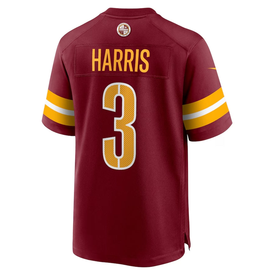 W.Commanders #3 Will Harris Burgundy Team Game Stitched American Football Jerseys