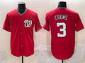Washington Nationals #3 Dylan Crews Red Limited Stitched Baseball Jersey