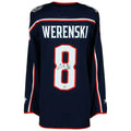 C.Blue Jackets #8 Zach Werenski   Jersey Navy Stitched American Hockey Jerseys