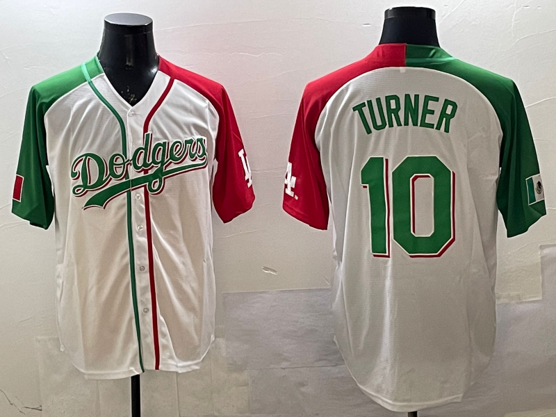 Men's Los Angeles Dodgers Justin Turner #10 White Replica Player jersey