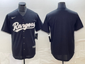 Men's Texas Rangers Black Blank Replica Player jersey