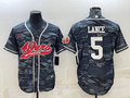 Men's San Francisco 49ers Trey Lance #5 Grey Camouflage Player jersey Joint Edition
