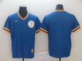 Men's Milwaukee Brewers Blue Road Cooperstown Collection Blank jersey