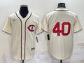 Men's Chicago Cubs Rich Harden #40 Cream Player Name jersey