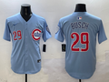 Men's Chicago Cubs Michael Busch #29 Light Blue 2nd Alternate Limited Player jersey