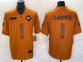 Men's New York Jets Ahmad Sauce Gardner #1 Brown 2023 Salute To Service Limited jersey