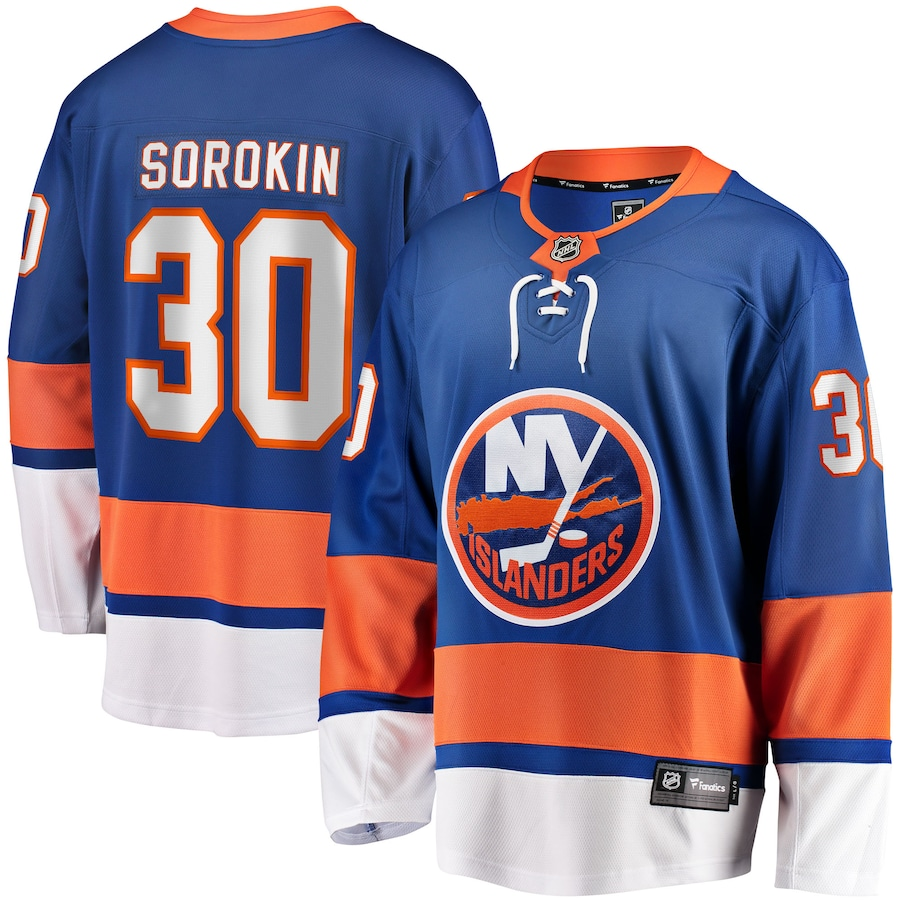 Men's New York Islanders Ilya Sorokin #30 Royal Player Game Jersey1