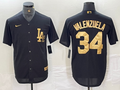 Men's Los Angeles Dodgers Fernando Valenzuela #34 Black Limited Player jersey