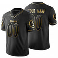 custom Pittsburgh Steelers Black Golden Limited 100 jersey Stitched American Football Jerseys