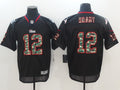 Men's New England Patriots #12 Tom Brady Black Authentic Game jersey