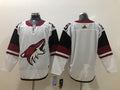 Men's Arizona Coyotes White Away Breakaway Blank jersey