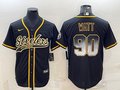 Men's Pittsburgh Steelers T.J. Watt #90 Black Fashion jersey Joint edition
