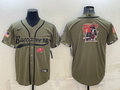 Men's Tampa Bay Buccaneers Olive 2022 Salute To Service Retired Player Limited jersey
