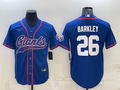 Men's New York Giants Saquon Barkley #26 Blue Game jersey Joint Edition