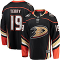 Men's Anaheim Ducks Troy Terry #19 Black Home Team Breakaway Player jersey